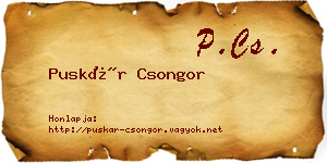 Puskár Csongor névjegykártya