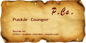Puskár Csongor névjegykártya